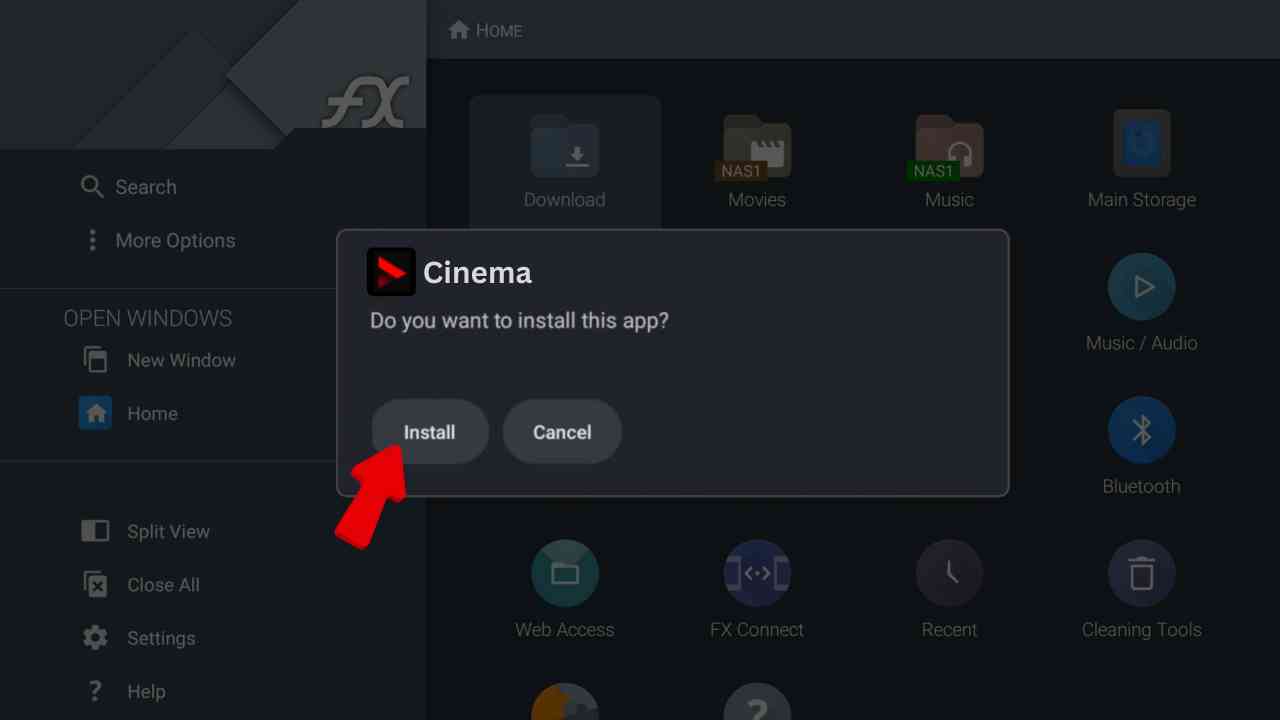 Instalar o Cinema APK