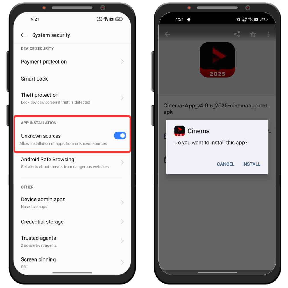 instalar Cinema APK Versão Antiga